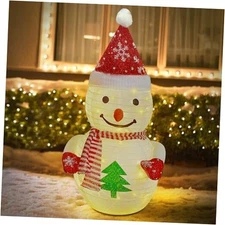 Lighted Pop-up Christmas Snowman Decorations, 27 Inch 3D Lighted Snowman