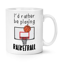 I'd Eher Sein Playing Basketball 284Ml Becher Tasse - Lustig Sport