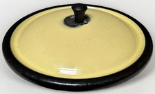 VTG Vollrath Co. Kook King Enamel Cream & Black Lid Only 7” Diameter Replacement