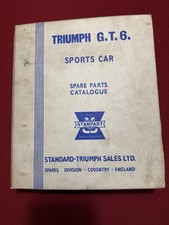 Vintage Triumph Gt6 Sports Car Spare Parts Catalogue Stanpart Standard-triumph Vintage Triumph Gt6 Sports Car Spare Parts Catalogue Stanpart Standard-triumph