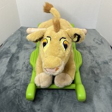 VINTAGE KIDDIE LAND LION KING SIMBA CUB RIDE ON PLUSH ROCKER DISNEY RARE