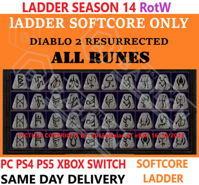 LADDER S14 ALL RUNES   PC PS4 PS5 XBOX SWITCH   DIABLO 2 RESURRECTED ITEMS D2R
