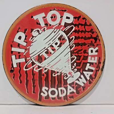 #ad #ad Vintage TIP TOP SODA Water Porcelain Enamel Sign 6quot; Inches $62.90