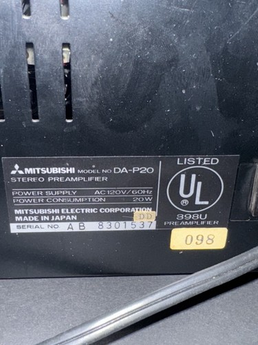 Mitsubishi DA - P20 preamplificatore stereo dual-mono vintage - Foto 8 di 12