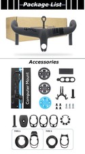 Carbon Road Bicycle Integrated Drop Bar with Mount Spacers Internal Cables