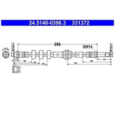 2x Bremsschlauch hinten für Audi A4 8KH B8 8K2 8K5 A5 8T3 8F7 8TA Q5 | 24152173