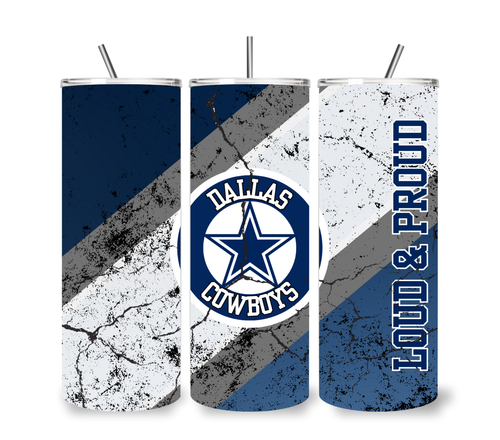 Football Eagle Raven Chief Cowboy 20 OZ STAINLESS STEEL TUMBLER CUP +LID/STRAW - Picture 6 of 33
