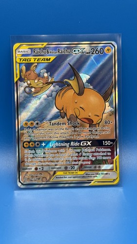 Raichu & Alolan Raichu GX 221/236 - Unified Minds Holo - Pokemon English