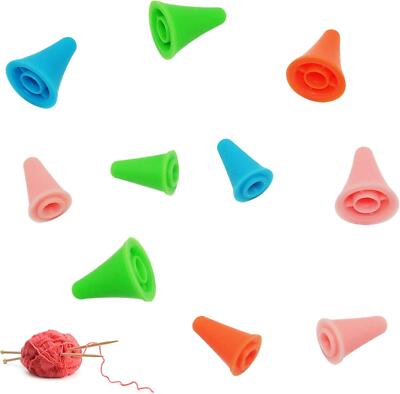 10 Stück bunte Stricknadeln Spitzenschutz, Nadelspitze Stopper Mütze süß