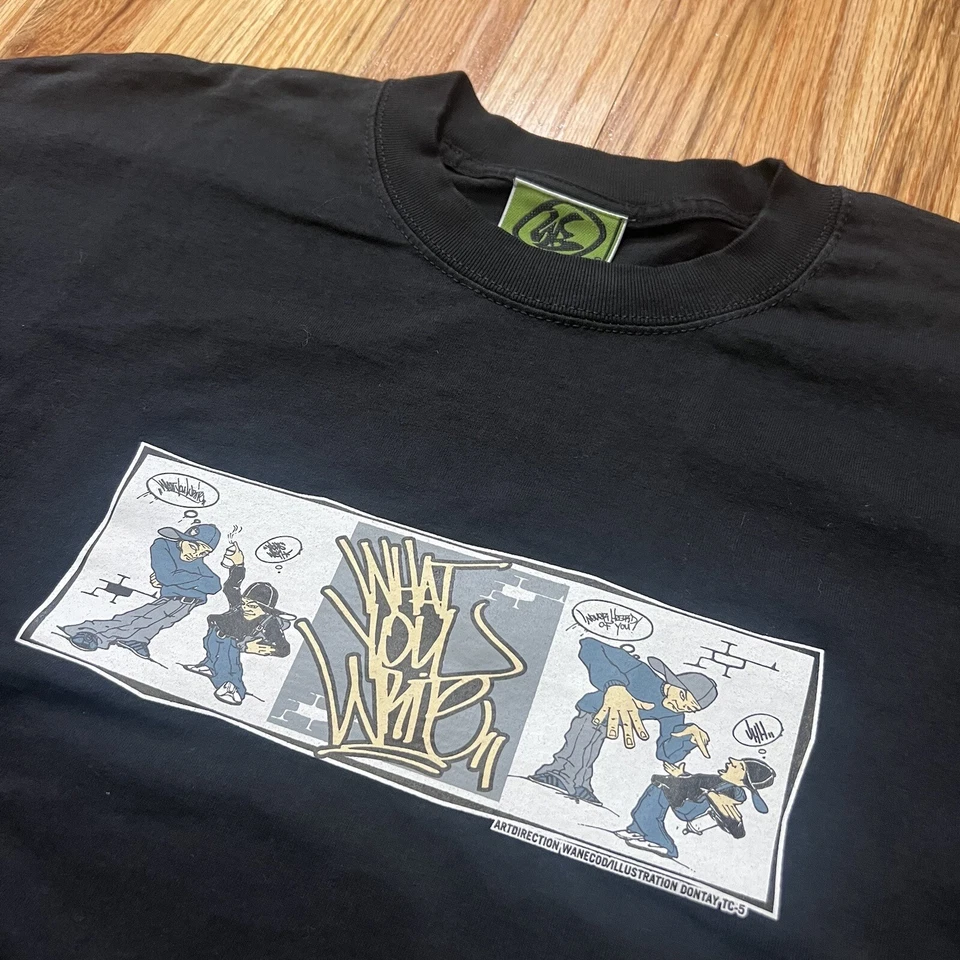 复古 Y2K Writers Bench 涂鸦艺术 T 恤 XL 说唱 T 恤 Futura 2000 Stash — 第 2/4 张图片