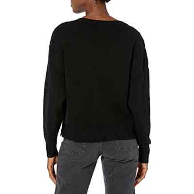 PAIGE Women's Skye Batwinged Oversized Sweater Black Size Small