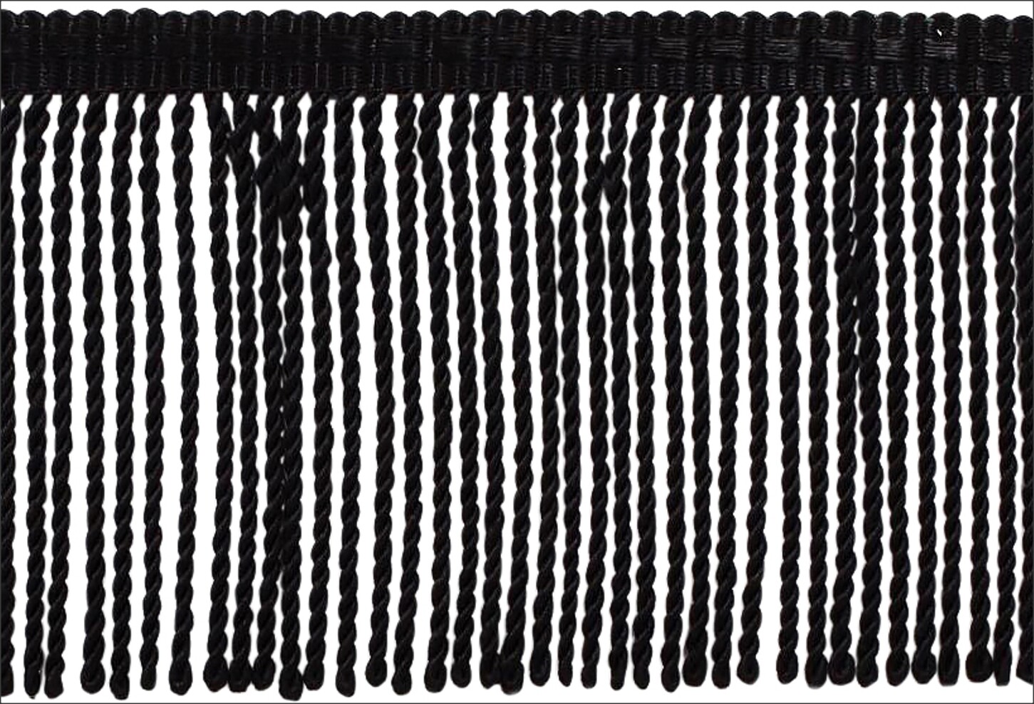 Thin Bullion Fringe Trim, Style# BFTC3, Color# K9 - Pure Black [96 Yards]