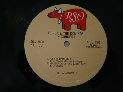 DEREK & THE DOMINOS 2LP IN CONCERT 1973 RSO SO 2-8800 PRC RICHMOND