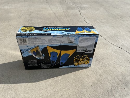 Brand New Churchill Fins Makapuu Blue/Yellow Swim Fins - Floating Fins Medium - Picture 4 of 4