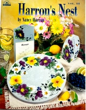 Tole Paint Book Vtg 2000 Nancy Harron HARRON'S NEST 3 Decorative Painting