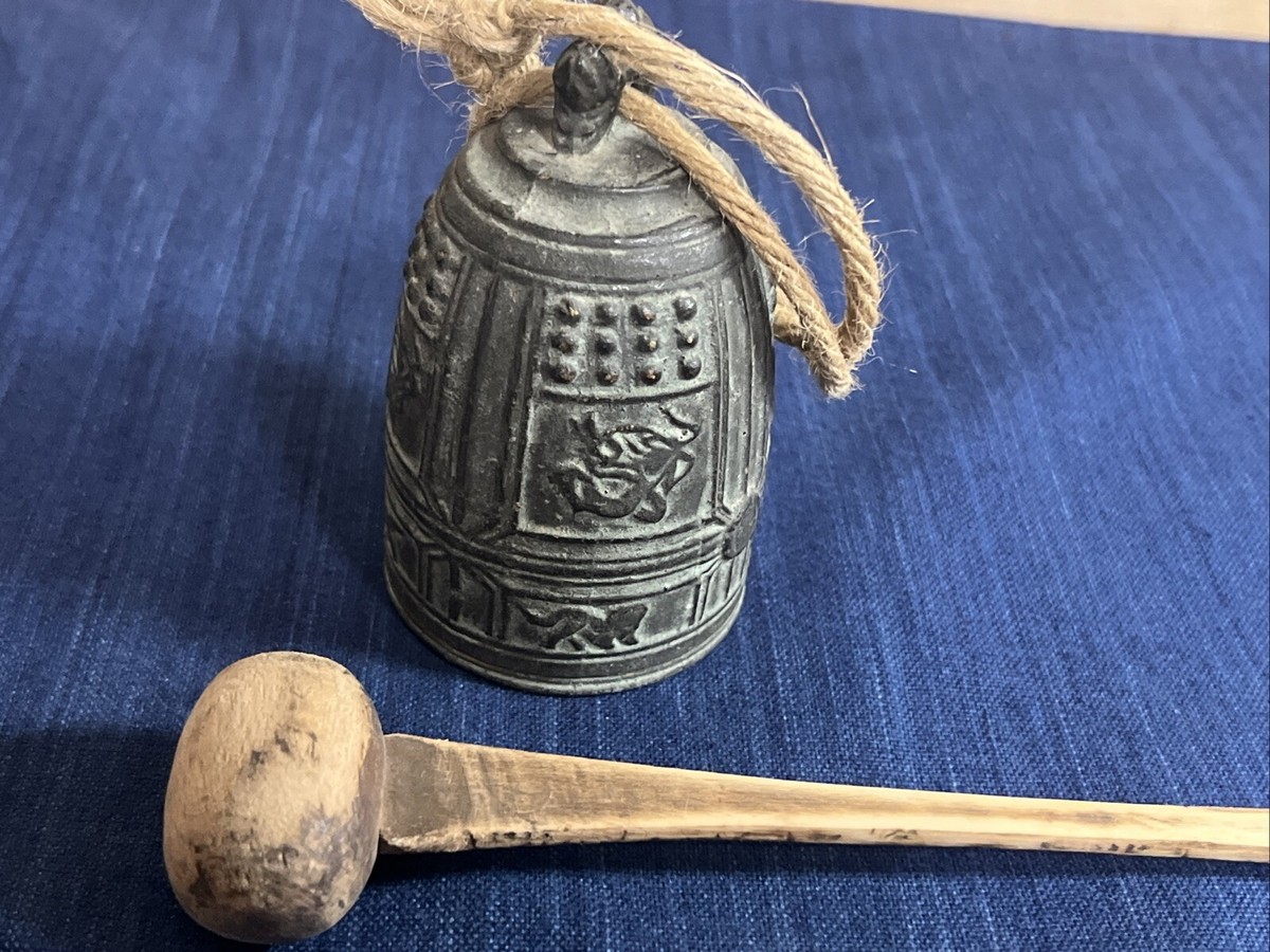 Japanese Buddhist Temple Bell - 3.5 In Tall Mini Size Japanese Buddhist Temple Bell - 3.5 In Tall Mini Size