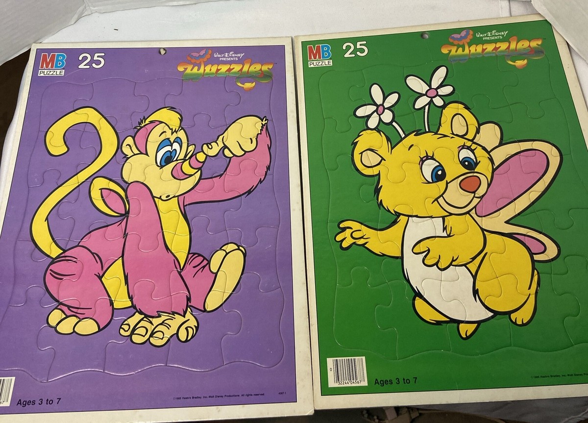 Wuzzles Puzzles Milton Bradley 25 Piece 1985 WALT DISNEY VINTAGE  