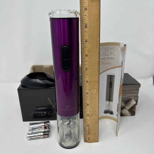 Battery Operated Wolfgang Puck Purple Electric Wine Opener - Picture 3 of 4