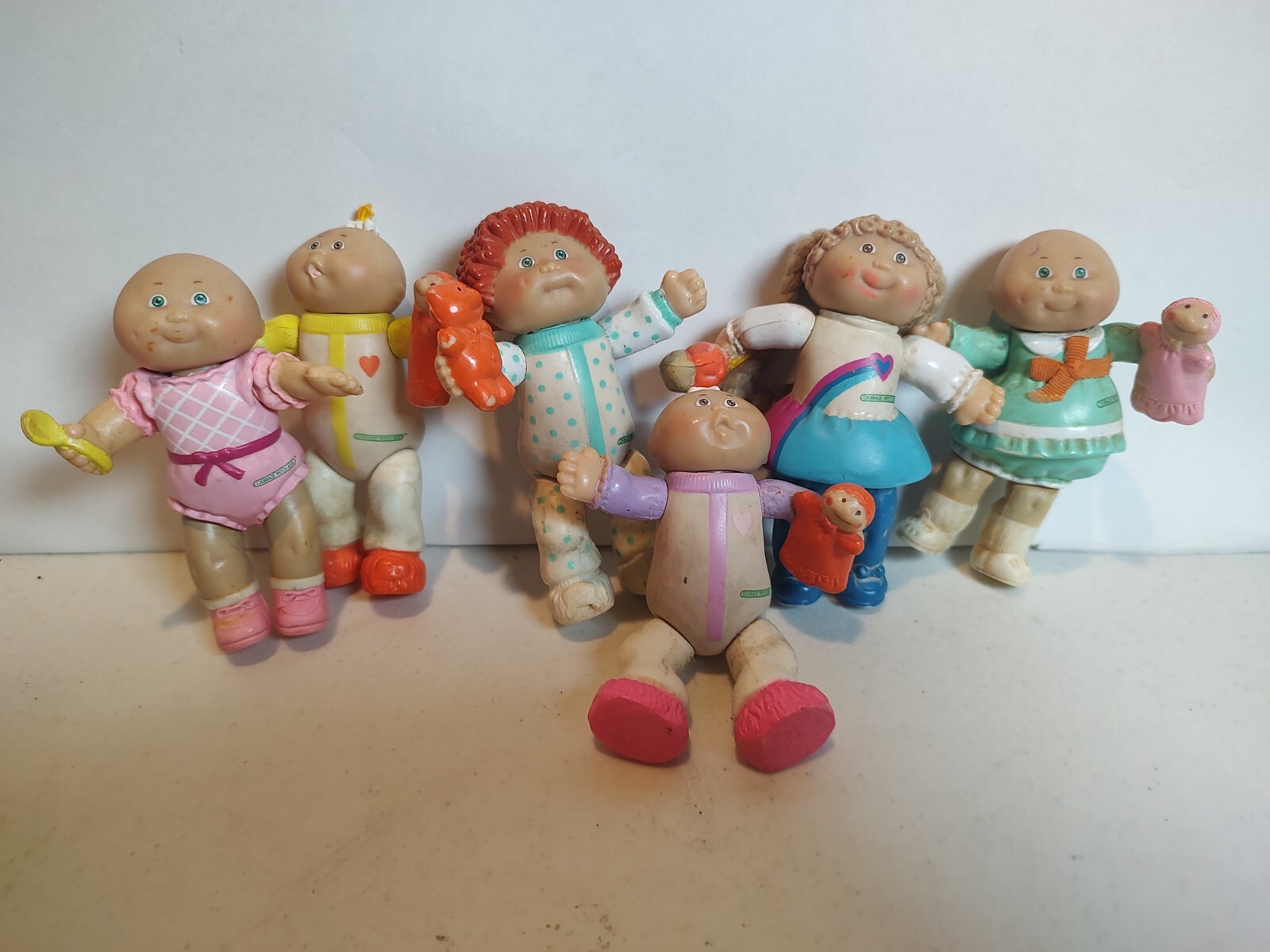 1984 Cabbage Patch Kids Mini Poseable Dolls Lot of 6 Collectible Figurines