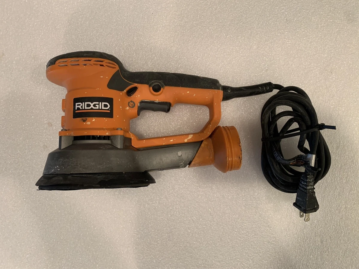 RIDGID R2611 Orange Black Corded 4.4 Amp Random Orbital Sander Tool Only No Bag