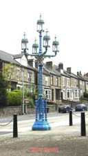 PHOTO  SHEFFIELD VICTORIAN GOTHIC IRON GAS LAMP NORFOLK PARK 2010