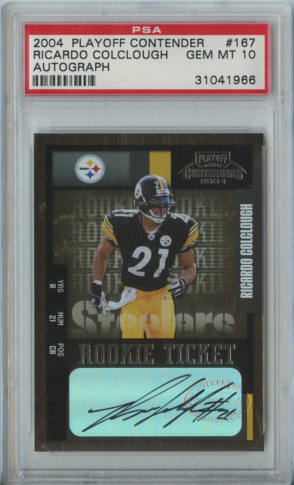 Ricardo Colclough Playoff Contenders #167 Autograph