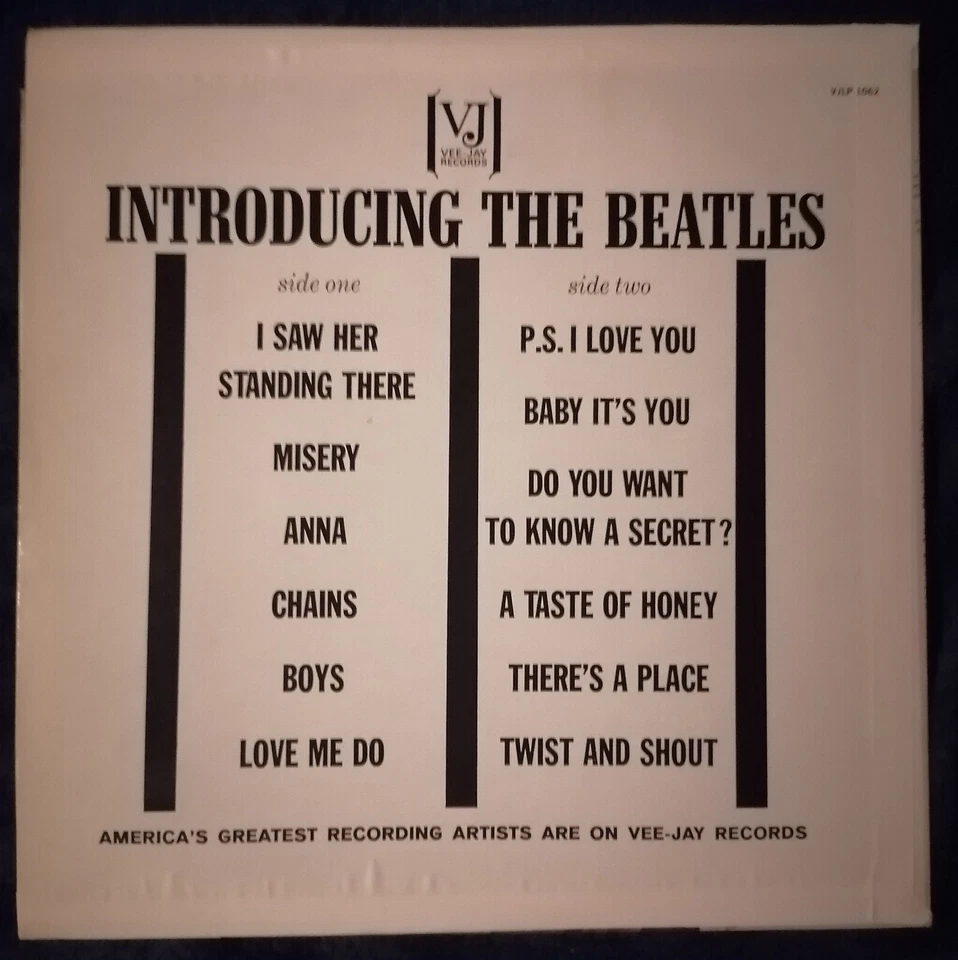The Beatles - introducing England's No. 1 Vocal Group VJ Vinyl LP VJLP 1062 - Bild 2 von 4
