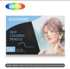50 Brutfuner Oil Based Skin Tone Colored Pencils NEW Shipping Included