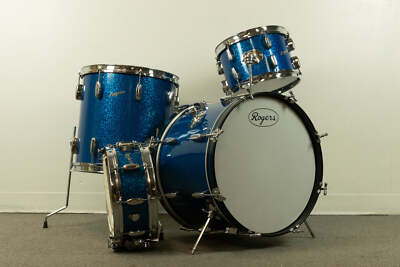1960s Rogers Swingtime Blue Sparkle Pearl Drum Set | eBay