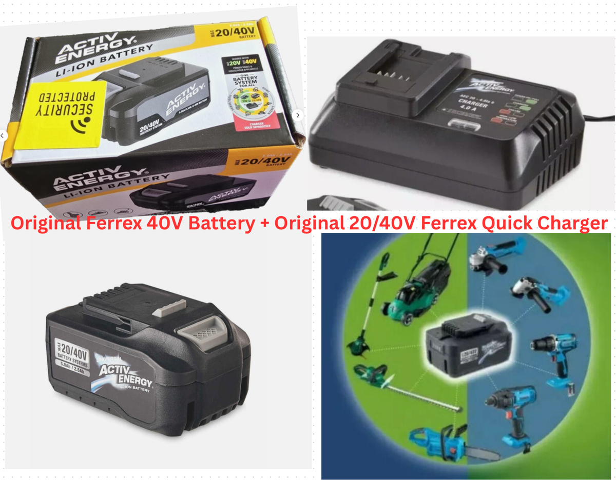 Ferrex Activ Energy 40v Battery Ferrex 40V Li-ion 5Ah Battery