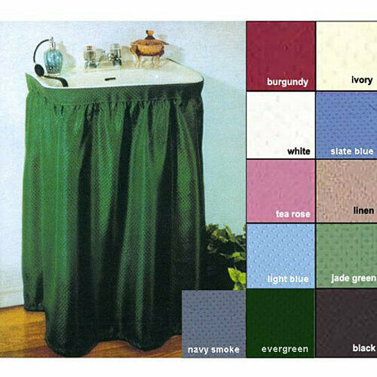 Fabric Bathroom Dobby Sink Skirt Drape Assorted Colors For Sale Online Ebay