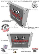 4 Row Kool Champion Radiator for 1966 - 1977 Ford Bronco V8 Engine #MC521