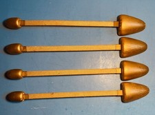 1940-50  s Vintage 4 Gold Wood Metal Shoe Slipper Stretchers Forms 11.5  length