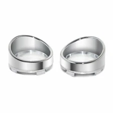 Chrome Clear Turn Signal Visor Ring Lens Cover Guard for Harley Dyna Softail