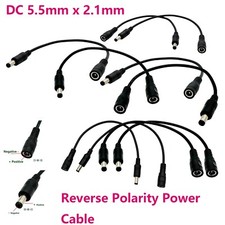 10x Reverse Polarity Power Cable DC 5.5mm x 2.1mm Keyboard Guitar Effect Pedals