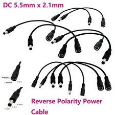 10x Reverse Polarity Power Cable DC 5.5mm x 2.1mm Keyboard Guitar Effect Pedals