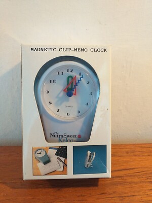 VINTAGE MEMO CLIP UHR MEMPHIS STYLE FÜR NUTRA SWEET