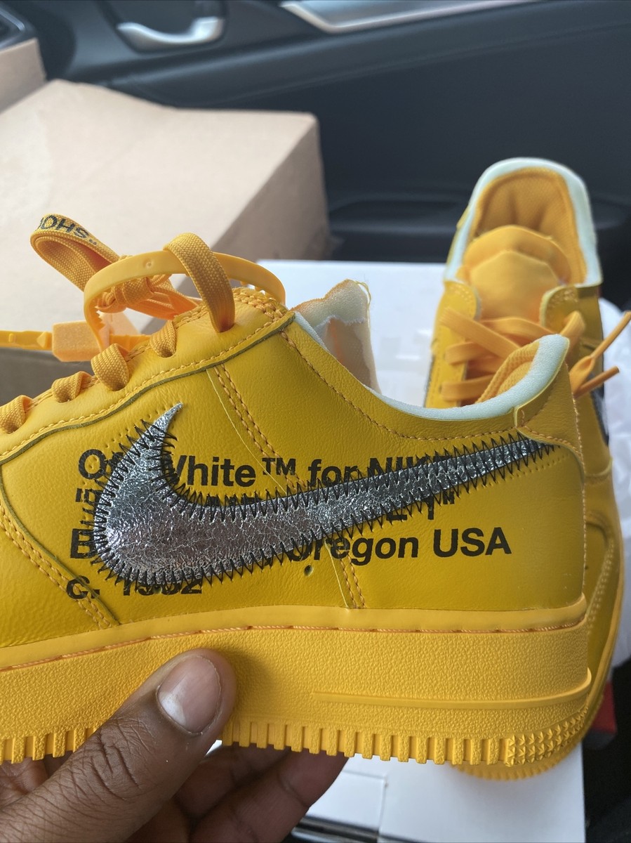 DS- Nike Air Force 1 Low x Off-White University Gold - sz 6