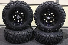 SUZUKI KING QUAD 750 25" QUADKING ATV TIRE QB BLACK ATV WHEEL KIT BIGGHORN IRSQB