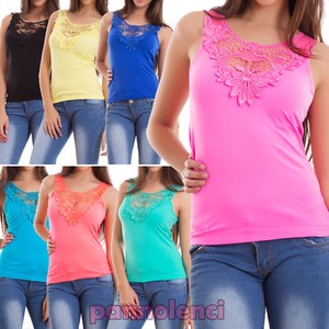 debardeur fluo femme