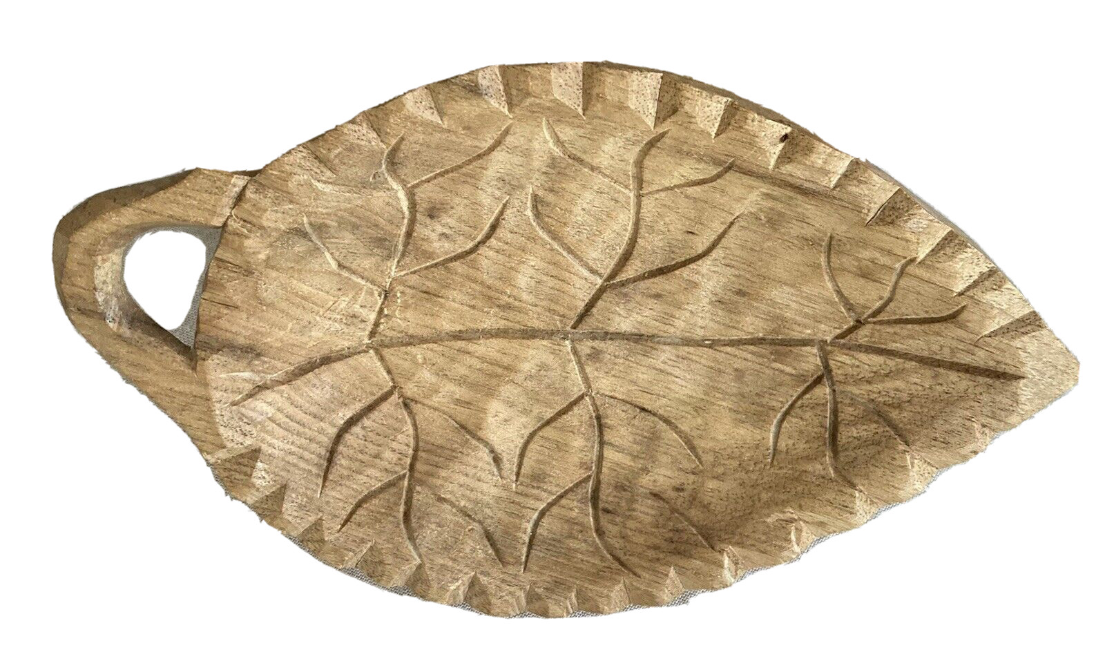 Leaf Vintage Artisnat Chamard Carved Wood Art Quebec Saint-Jean Port-Joli Leaves