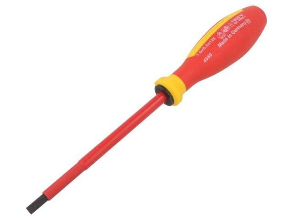 46603055 Schraubendreher Isoliert Flach 55X10Mm L.Klin: 125Mm Stahlwille-image