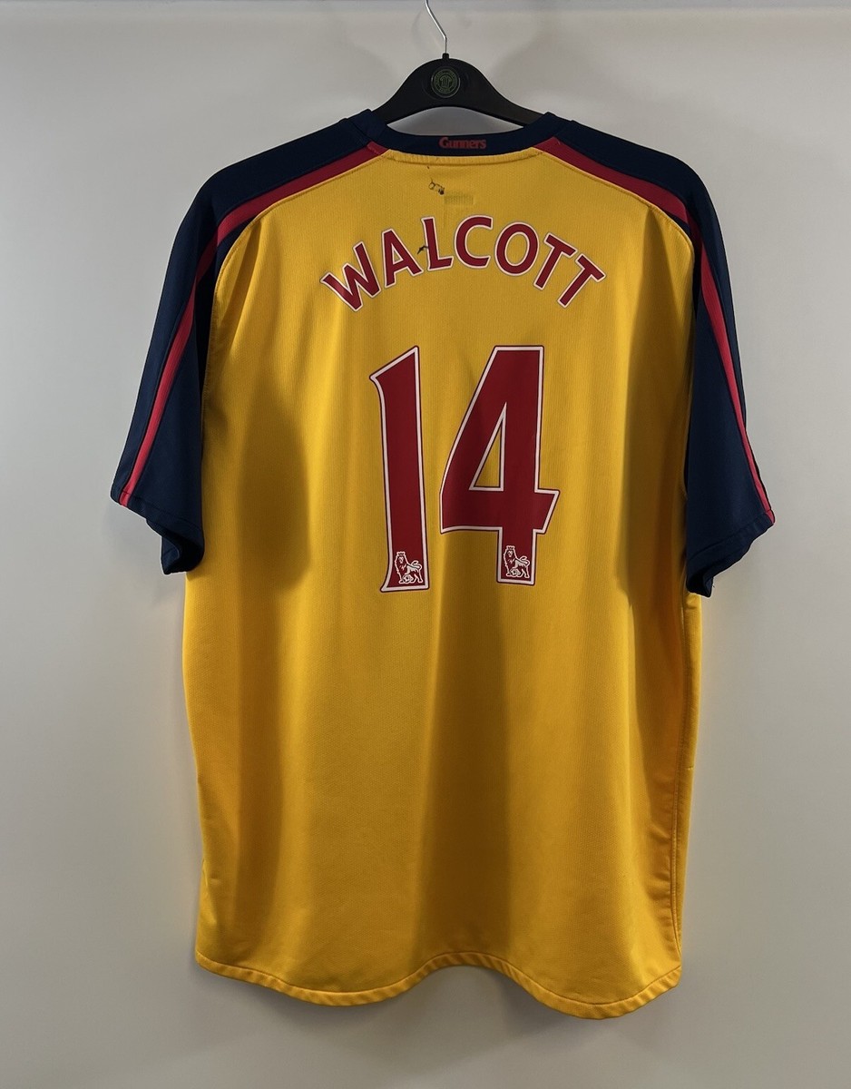Arsenal Signed Walcott 14 Away Football Shirt 2008/09 Adults XXL
