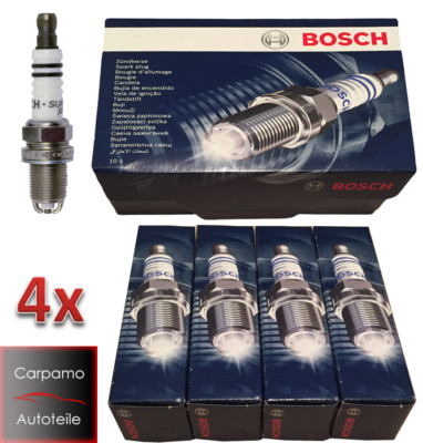 4x Bosch Zündkerze 0242235668 FR7LDC+ Audi BMW Dacia Fiat Mini Opel Renault Seat