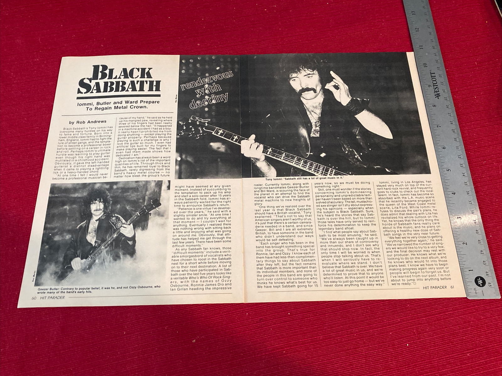 Black Sabbath Regain Metal Crown 2-page 1985 Print Article