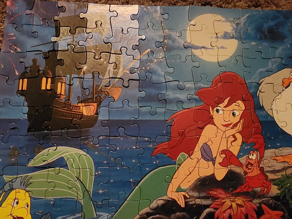 ディズニー　リトルマーメイド　ジグレー　45/95 Golden Disney's The Little Mermaid 100 Piece Puzzle Vintage