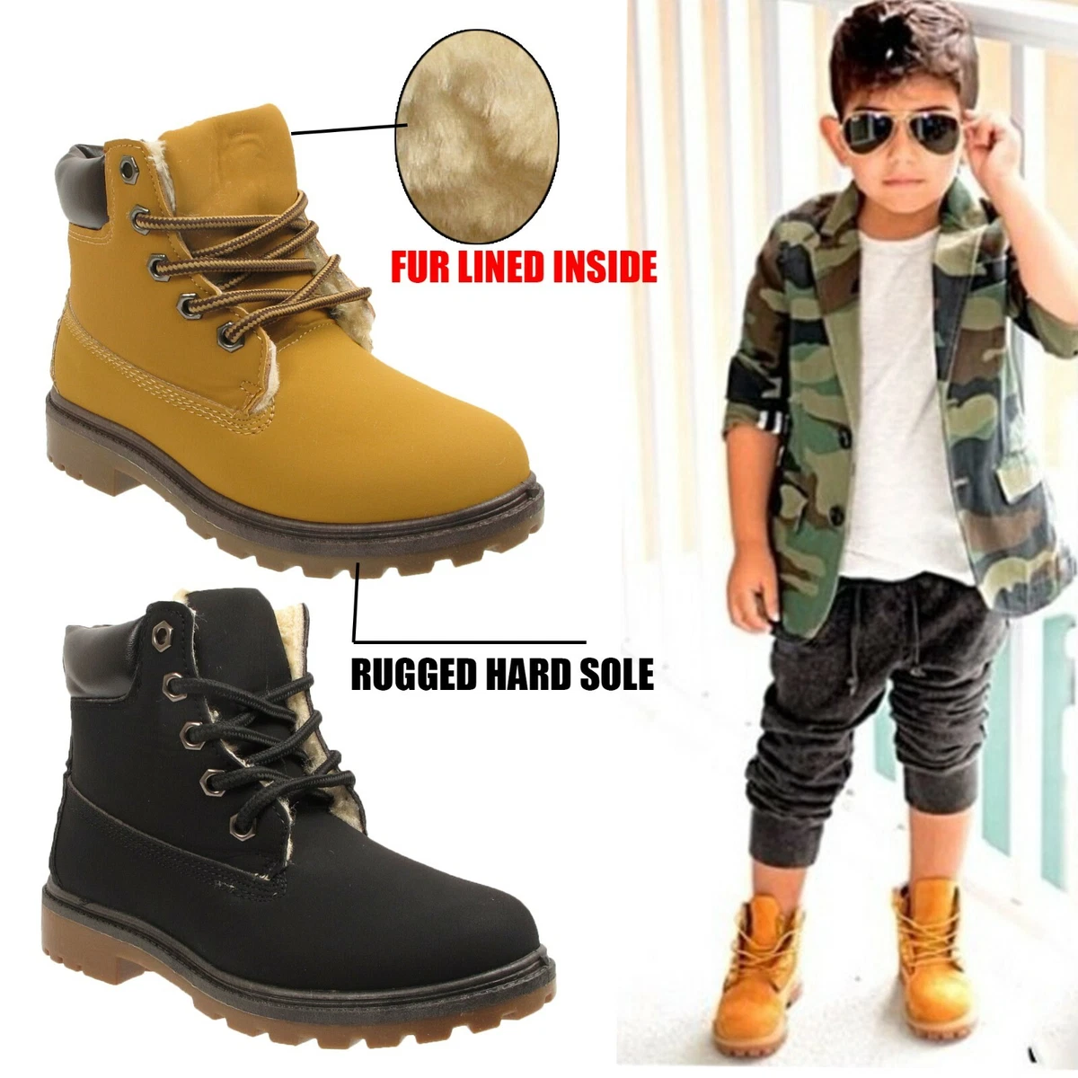 Girls timberland boots with fur deals