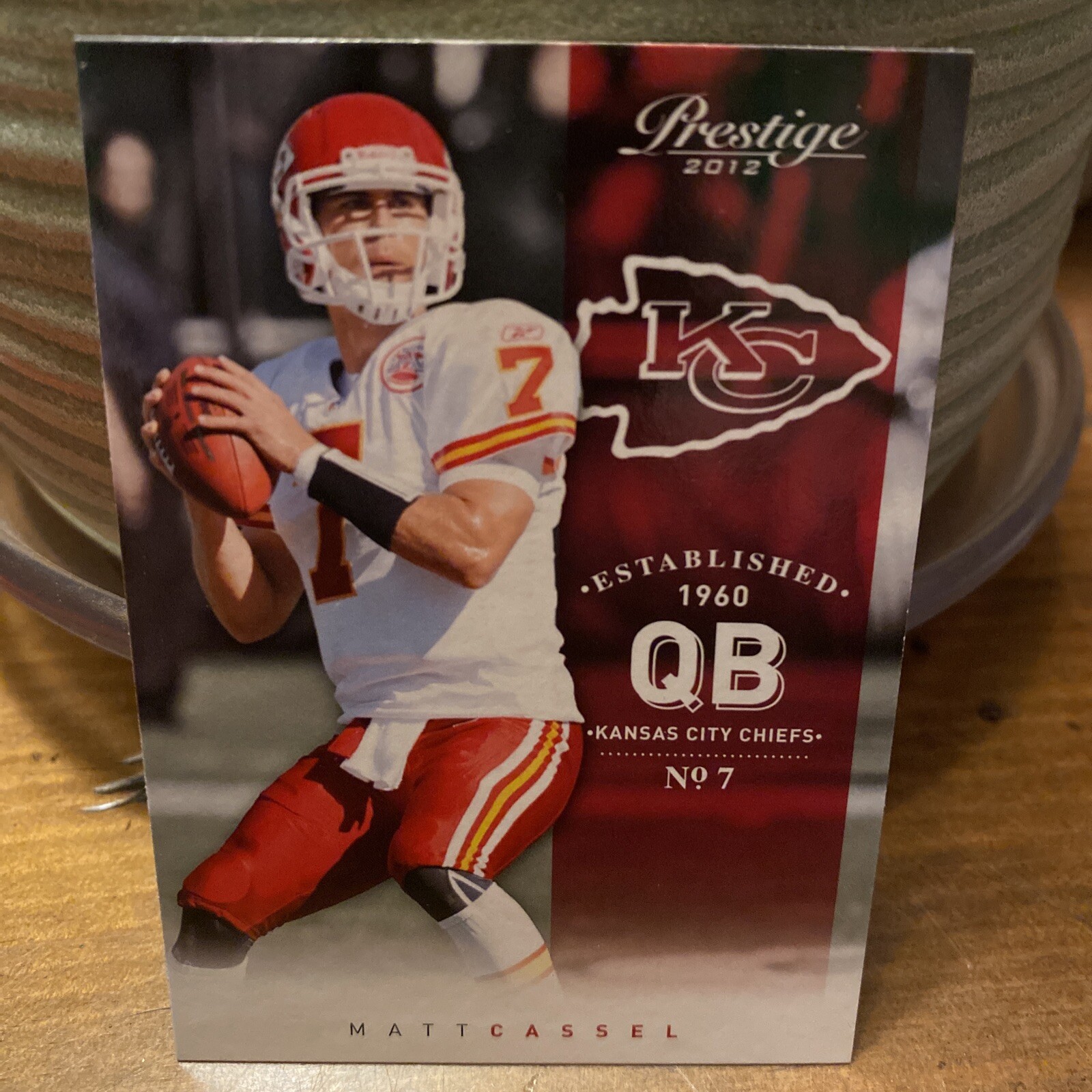Matt Cassel 2012 Panini Prestige #94 Chiefs Jersey USC Trojans Legends RC