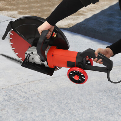 16'' Electric Concrete Saw Wet/Dry Saw Cutter with Water Pump and Blade 5800W US