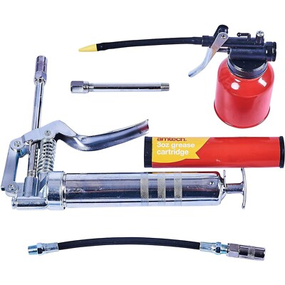 AMTECH Pistolengriff Handfettpresse Set mit 100cc Fettkartusche Schwerlast